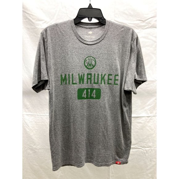 Milwaukee Bucks 414 Area Code T-Shirt by Sportiqe Medium - Picture 1 of 5
